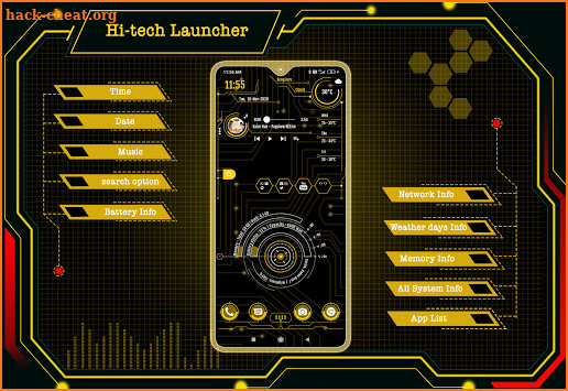 Hi-tech launcher - App lock, Hitech Wallpaper screenshot
