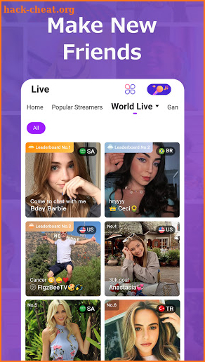 HiChat - video chat & live broadcast screenshot