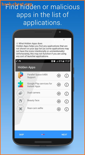 Hidden Apps Detector screenshot