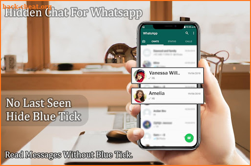 Hidden Chat- Unseen , Hide Blue tick, No Last Seen screenshot