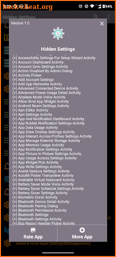 Hidden Settings Pro screenshot