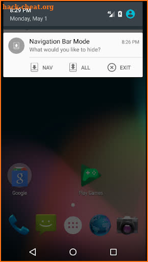 Hide Navigation Bar screenshot