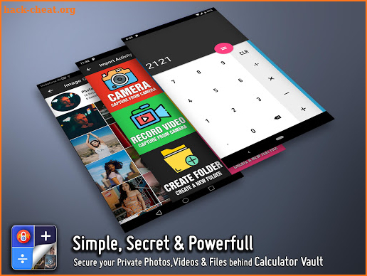 Hide Pictures and Videos by Calculator Vault screenshot