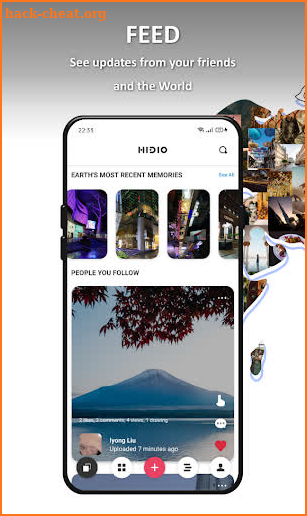 HIDIO - Social Media to Share Memories on Earth screenshot