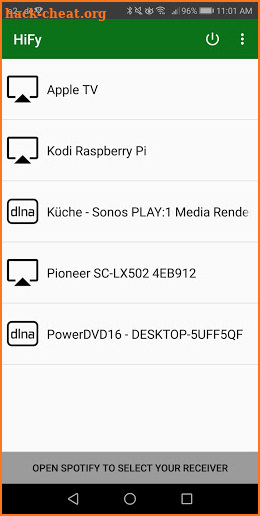 HiFy - AirPlay + DLNA for Spotify (no root) screenshot