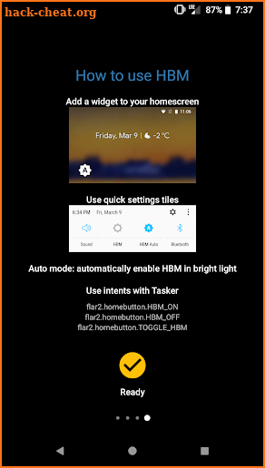 High Brightness Mode screenshot