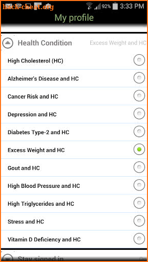 High Cholesterol screenshot