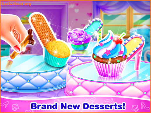 High Heel Cupcake Maker-Bakery Games Free screenshot