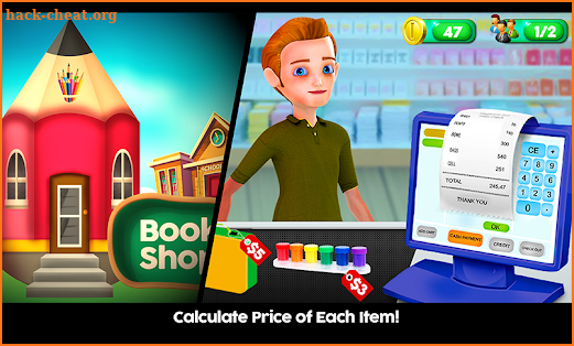 High School Book Store Cashier - Kids Game screenshot
