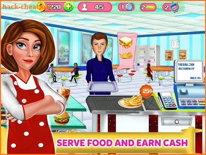 High School Cafe Cashier Girl - Kids Game screenshot