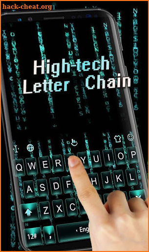 High-Tech Letter Chain Keyboard Theme screenshot