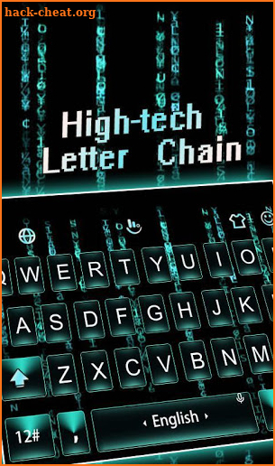 High-Tech Letter Chain Keyboard Theme screenshot