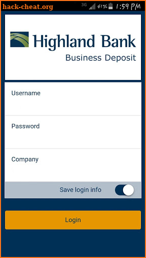 Highland Bank Business Deposit screenshot