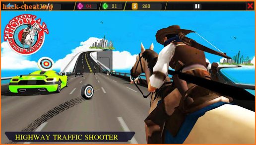 Highway Archer Run- Street Horse running games screenshot