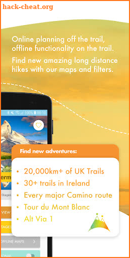 Hiiker: Multiday Hiking Trails, GPS & Offline Maps screenshot