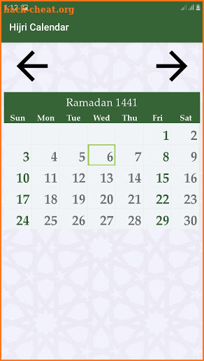 Hijri calendar (Islamic Date) and Moon finder screenshot