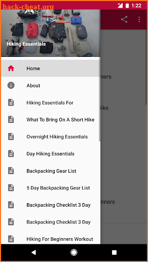 Hiking Essentials screenshot