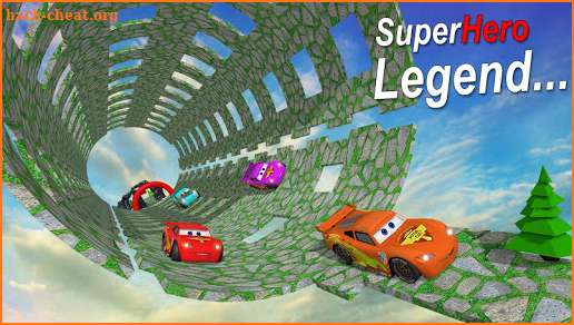 Hill Climb Racing Legend: Superhero Lightning Car screenshot