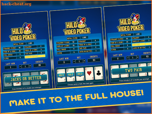 Hilo Video Poker screenshot