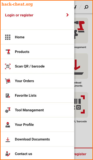 Hilti Mobile App screenshot