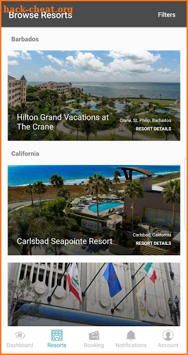 Hilton Grand Vacations screenshot