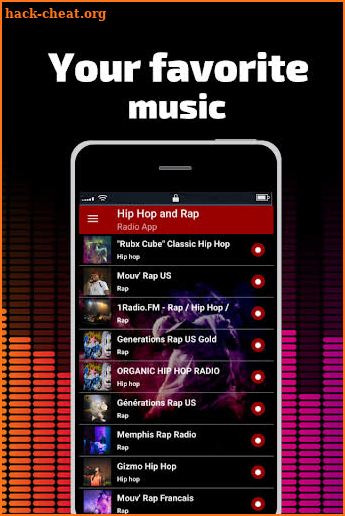 hip hop and rap music radio screenshot