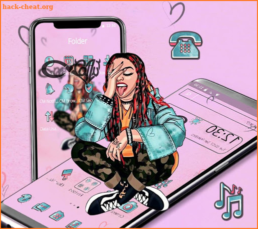 Hip Hop Fashion Crazy Girl Theme screenshot