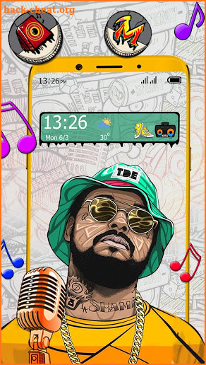 Hip, Hop, Music Theme & Live Wallpaper screenshot