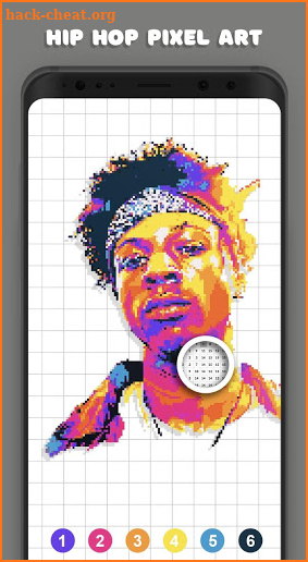 Hip Hop Pixel Color By Number Book screenshot
