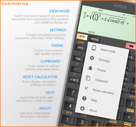 HiPER Scientific Calculator screenshot