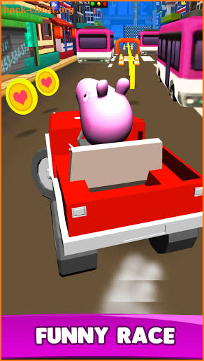 Hippo Pig Car Race Run 3D screenshot