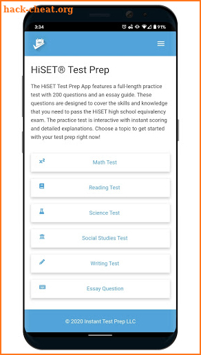HiSET® Test Prep screenshot