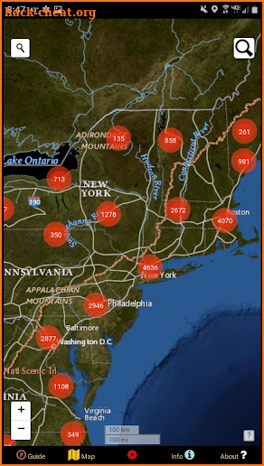 Historical Places Data Map USA screenshot