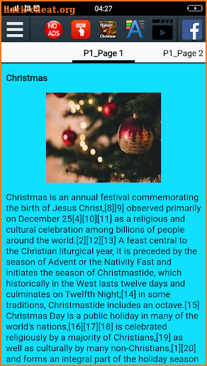 History of Christmas screenshot