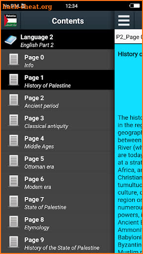 History of Palestine screenshot