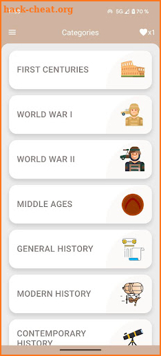 History Quiz screenshot