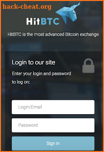 HitBTC Bitcoin Exchange‎ screenshot