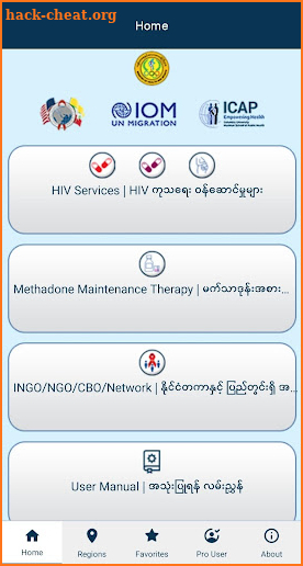 HIV Services Directory screenshot