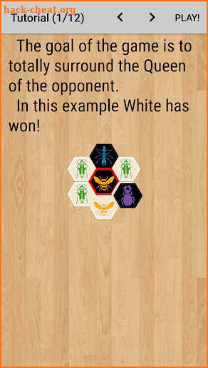 Hive with AI (board game) screenshot