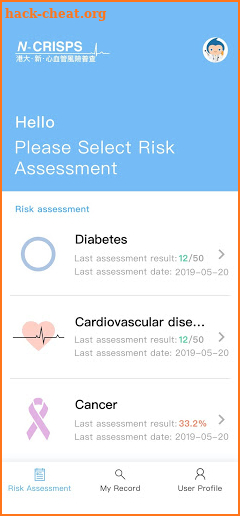 HKCRISPS Health Risk Engines screenshot