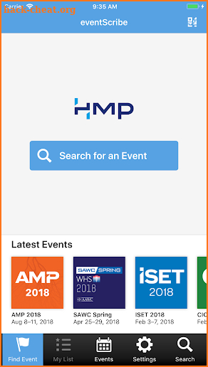 HMP Conferences screenshot