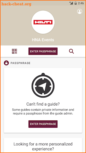 HNA Events screenshot