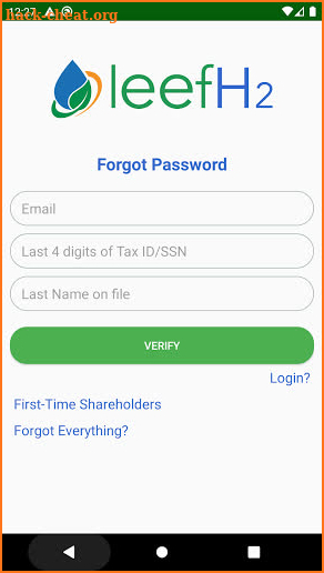 HNO Shareholder Portal screenshot
