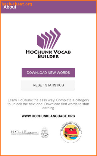Ho-Chunk Vocab Builder screenshot