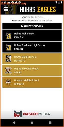 Hobbs Athletics screenshot