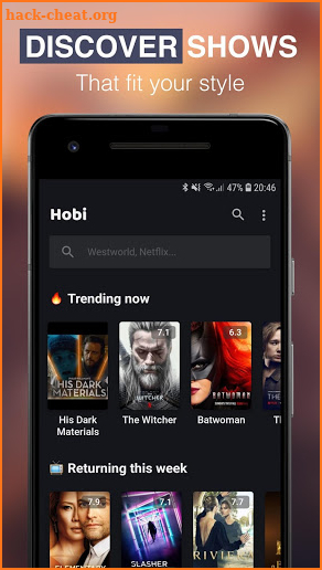 Hobi: TV Series Tracker, Trakt Client For TV Shows screenshot