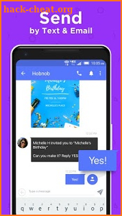 Hobnob Invitations: Invitation Maker & Text RSVP screenshot