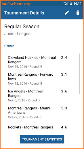 Hockey Statistics screenshot