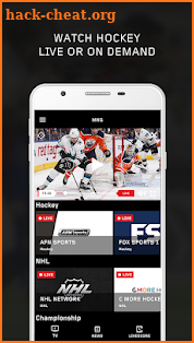 Hockey TV Live - NHL Television MNG screenshot