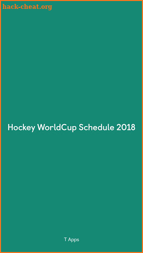 Hockey World Cup Schedule 2018 screenshot